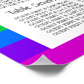 Poster Rainbow Heart Love is Love Mariage Seating Chart (Coin)