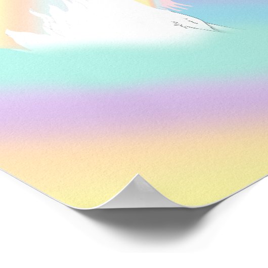 Poster Rainbow Horse Unicorn Equestrium Girly (Coin)