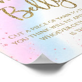 Poster Rainbow How Big is Mommys Belly Baby shower Jeu (Coin)