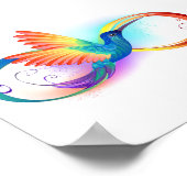 Poster Rainbow Hummingbird with Infinity symbol (Coin)
