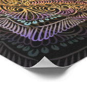 Poster Rainbow Kaleidoscope Mandala (Coin)