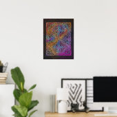 Poster Rainbow Kaleidoscope Mandala (Bureau à domicile)