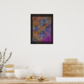 Poster Rainbow Kaleidoscope Mandala (Cuisine)