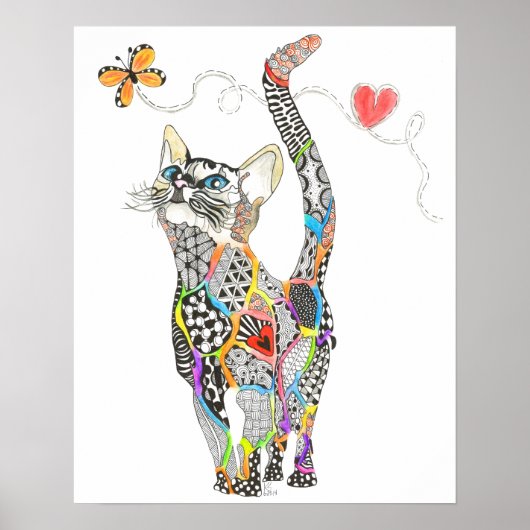 Poster Rainbow Kitty 20" x 16" (Vous pouvez Custom (Devant)