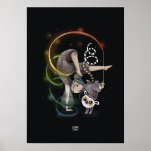 Poster RAINBOW LEMUR par Alexandra Dikaia
