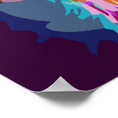 Poster Rainbow Llama - "Ne sois pas une lama dramatique" (Coin)