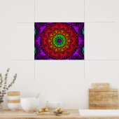 Poster Rainbow Mandala (Cuisine)