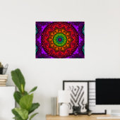 Poster Rainbow Mandala (Bureau à domicile)