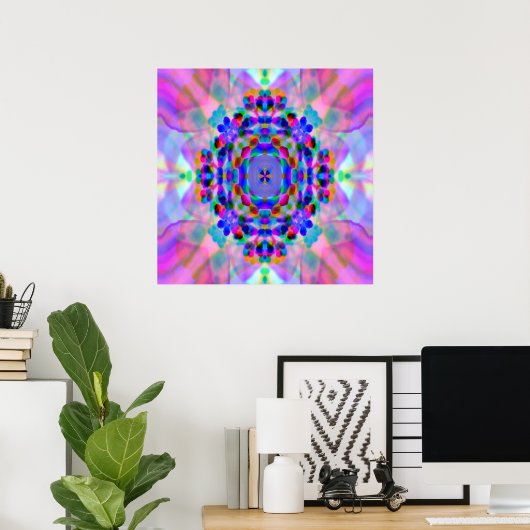 Poster Rainbow Mandala... (Bureau à domicile)