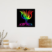 Poster Rainbow Menorah (Cuisine)