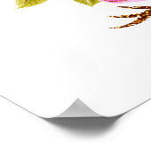 Poster Rainbow mignonne amusant pin the Horn sur le jeu U (Coin)