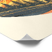 Poster Rainbow Mountain Peak Retro Mountains Sunrise Art (Coin)