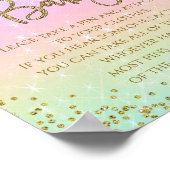 Poster Rainbow ne pas dire Baby shower jeu (Coin)