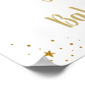 Poster Rainbow Neutral Gold Pastel Baby shower Bienvenue (Coin)