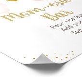 Poster Rainbow Neutral Gold Pastel Baby Shower Mimosa Bar (Coin)