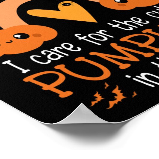 Poster Rainbow NICU Infirmier Citrouilles Cutest Dans Le (Coin)