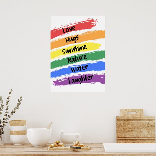 Poster Rainbow Paint (Cuisine)
