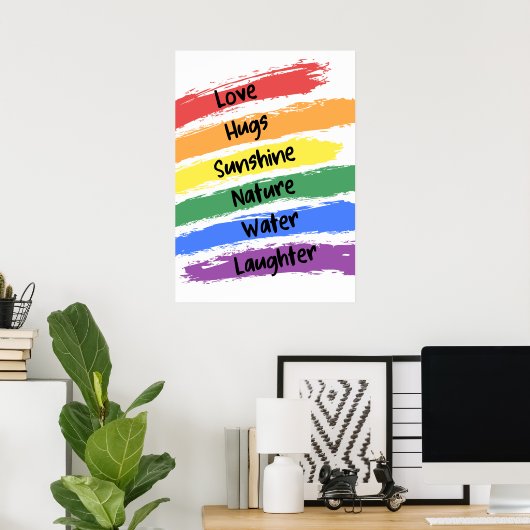 Poster Rainbow Paint (Bureau à domicile)