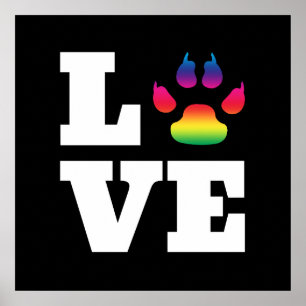 Poster Rainbow paw