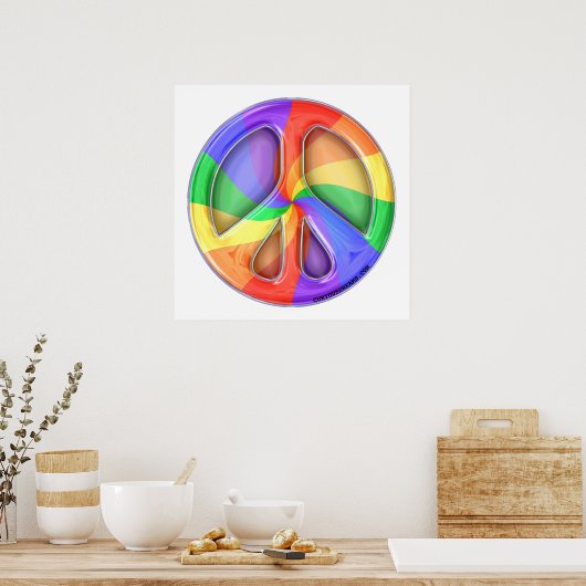 Poster Rainbow Peace (Cuisine)