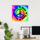 Poster Rainbow Peace & Love (Bureau à domicile)