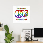 Poster Rainbow Peace Love Power (Bureau à domicile)