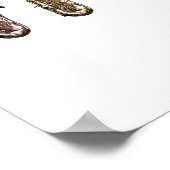 Poster Rainbow Saxophone Lineup Music Lover Art  (Coin)