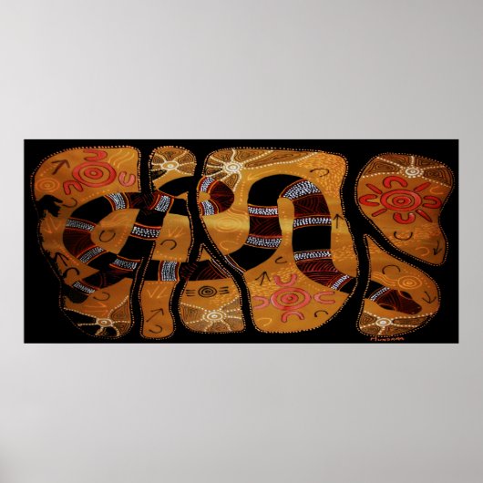 Poster Rainbow Serpent Dreaming (Devant)