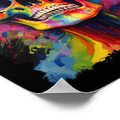Poster Rainbow Skeleton Anatomie effrayant Halloween (Coin)