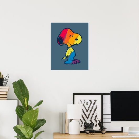 Poster Rainbow Snoopy (Bureau à domicile)