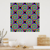 Poster Rainbow Spiral par Kenneth Yoncich (Cuisine)