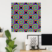 Poster Rainbow Spiral par Kenneth Yoncich (Bureau à domicile)