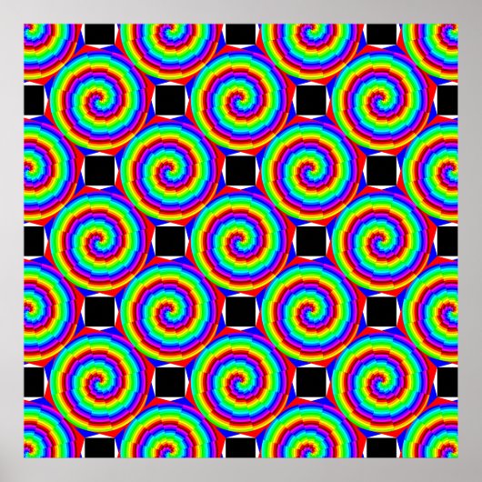 Poster Rainbow Spiral par Kenneth Yoncich (Devant)