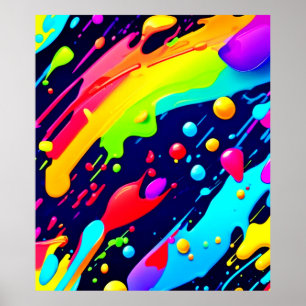 Poster Rainbow Splash Art