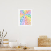 Poster Rainbow Squiggles Line Art (Cuisine)