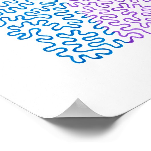 Poster Rainbow Squiggles Line Art (Coin)