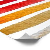 Poster Rainbow stripes cute watercolor (Coin)