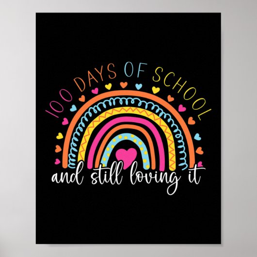 Poster Rainbow Student Happy 100 Jours De Fille D'École (Devant)