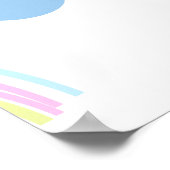 Poster Rainbow Summer Nuages Pastel Scribble Doodle (Coin)