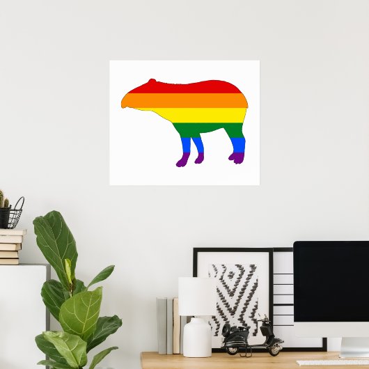 Poster Rainbow Tapir (Bureau à domicile)