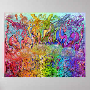 Poster Rainbow Tentacles