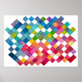 Poster Rainbow Tile Patches Watercolor Art Print (Devant)
