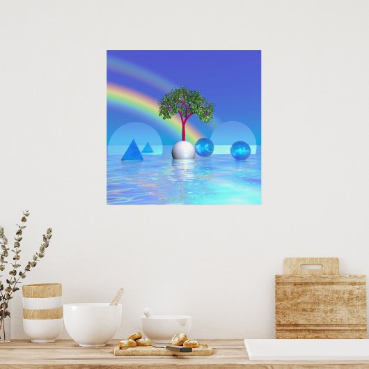Poster Rainbow Tree (Cuisine)