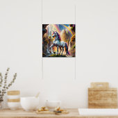 Poster Rainbow Unicorn devant le château (Cuisine)