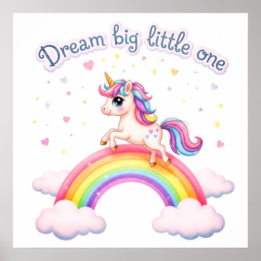 Poster Rainbow Unicorn, Magic Kids Room (Devant)