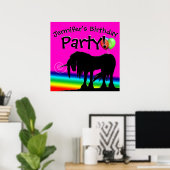 Poster Rainbow Unicorn Party (Bureau à domicile)