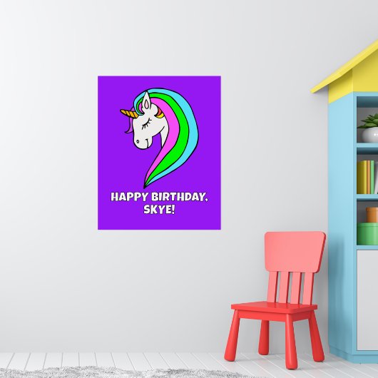 Poster Rainbow Unicorn Party (Pépinière 1)