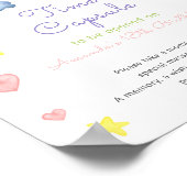 Poster Rainbow Unicorn - Time Capsule 1er anniversaire (Coin)