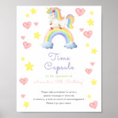 Poster Rainbow Unicorn - Time Capsule 1er anniversaire (Devant)