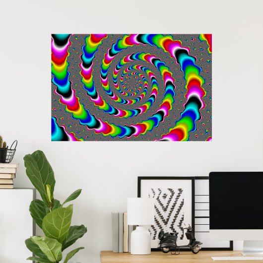 Poster Rainbow Universe - Fractal Art (Bureau à domicile)